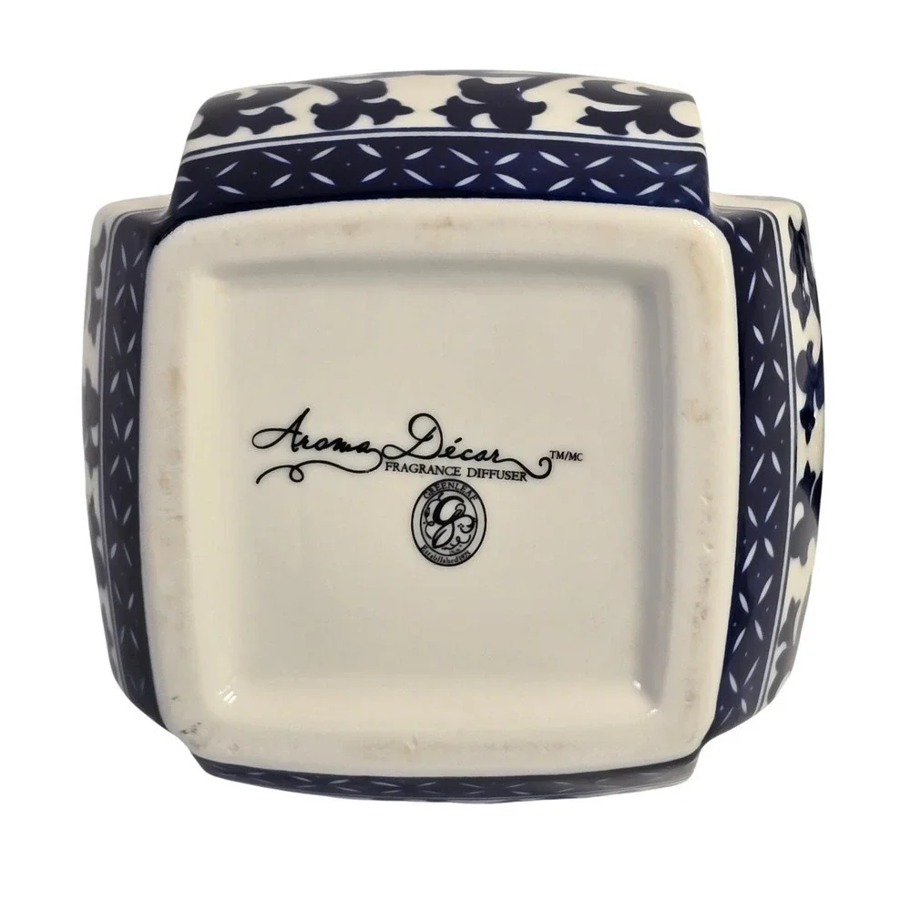 Blue and‎ White Chinoiserie Ceramic Ginger Jar OIL Burning lamp Gift mom friend